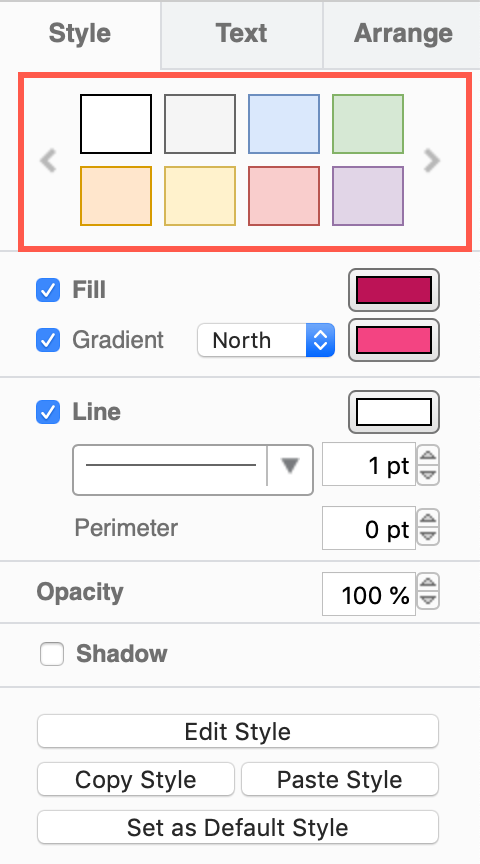 draw.io 中的默认配色方案修改了样式调色板