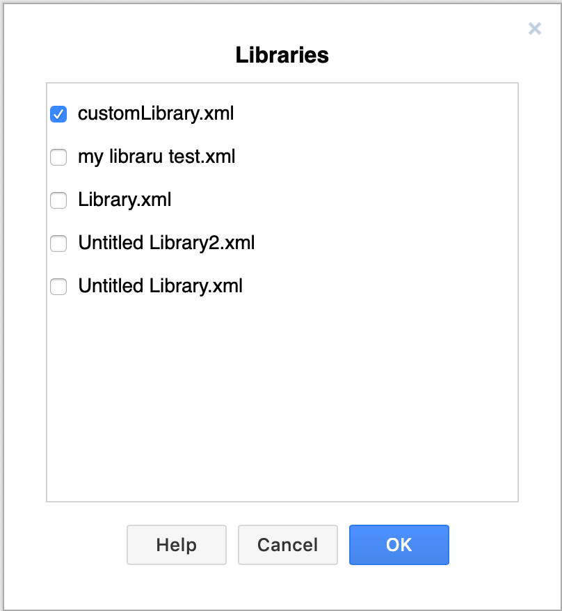 选择要在 Confluence Cloud 中打开的 draw.io 自定义库