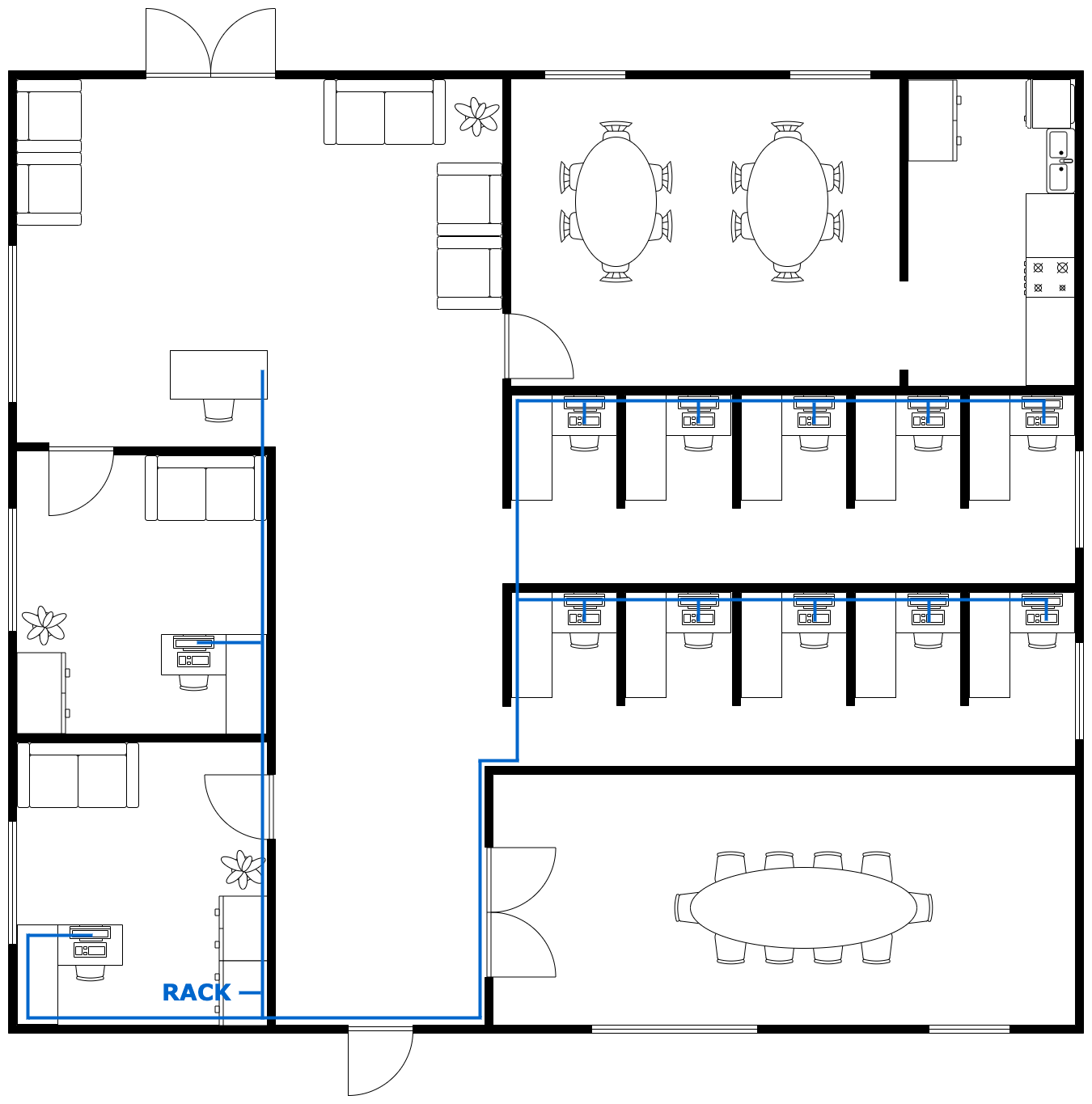 在 diagrams.net 中创建的平面图