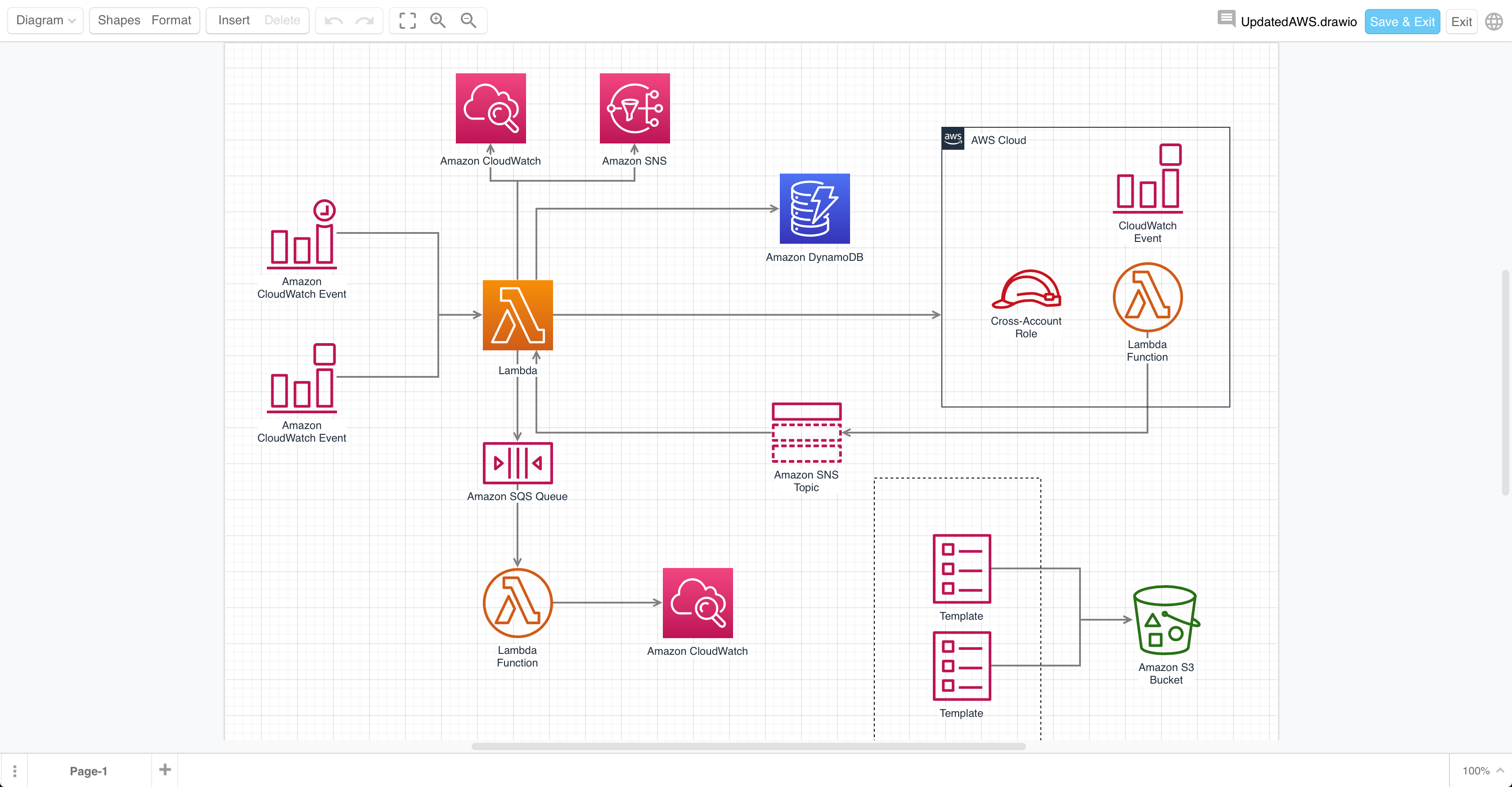 用于 Confluence Cloud 的 draw.io 中的最小主题